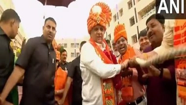 India News | Ahmedabad: Gujarat CM Bhupendra Patel Pulls Chariot as Jagannath Rath Yatra Commences