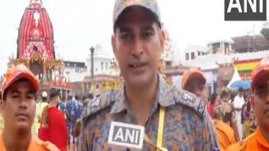 India News | Odisha: NSG, NDRF Deployed as Lakhs of Devotees Gather in Puri for Jagannath Rath Yatra