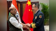World News | Rajnath Singh Meets Chinese Counterpart Dong Jun, Stresses on Border Management and to Have Permanent Solution of Border Demarcation