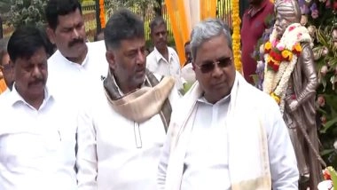 India News | K'taka: DK Shivakumar Pays Tribute to Kempegowda, Plans Memorial on Birth Anniversary