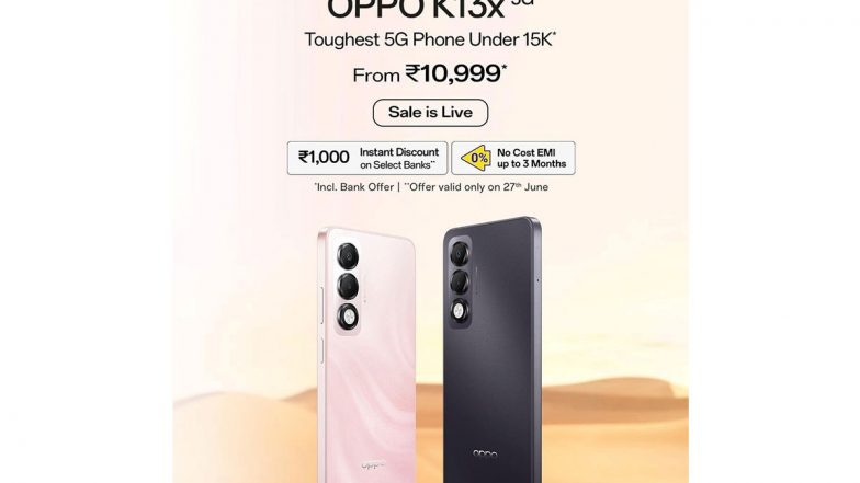 Business News | OPPO K13x 5G - The Toughest and Most Durable Smartphone Goes on Sale Today