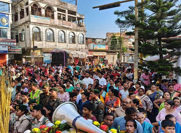 India News | Rath Yatra Festival Celebrated with Grandeur at ISKCON, Hare Krishna Mandir in Agartala; Thousands Join Divine Procession