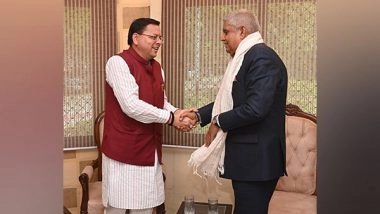 India News | Uttarakhand CM Meets Vice President in Nainital