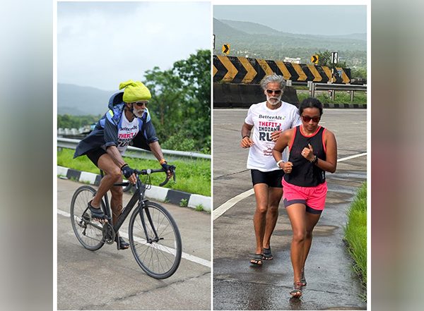 Business News | Milind Soman Crosses 222 Kms in The Fit Indian Run from Mumbai to Goa, Reaches Chiplun on Day 2 Amidst Picturesque Konkan Rains