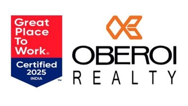 Business News | Oberoi Realty Ltd. Recognised Among India's Best Companies to Work For 2025 by Great Place to Work®