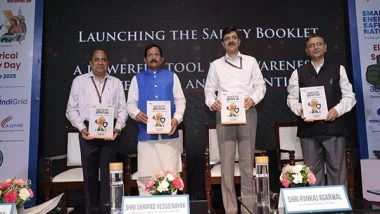 India News | MoS Power and New & Renewable Energy Shripad Naik Releases Electrical Safety Handbook on Electrical Safety Day