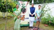 India News | Uttarakhand: CM Dhami Plants Sapling Along with His Mother and Son Under 'Ek Ped Maa Ke Naam' Campaign