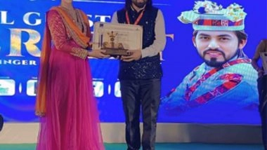 Entertainment News | Esha Deol Presents Himachal Ratan Award to Kullu Folk Singer Inderjeet