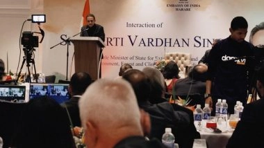 World News | MoS Kirti Vardhan Singh Highlights Indian Diaspora's Contribution to Zimbabwe's Economy