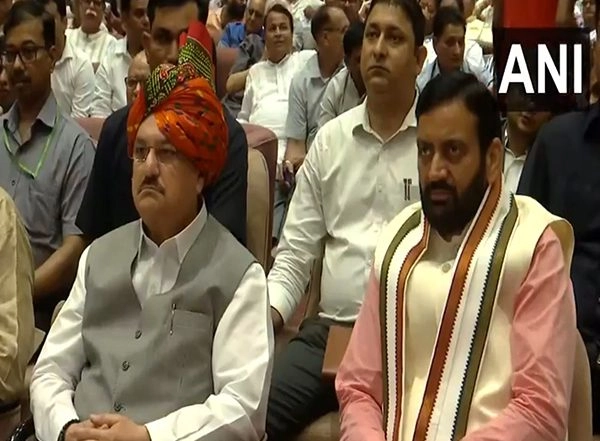 India News | JP Nadda, Dharmendra Pradhan, Samrat Chaudhary, Nayab Singh Saini Among Others Listen to PM Modi's 'Mann Ki Baat' Program