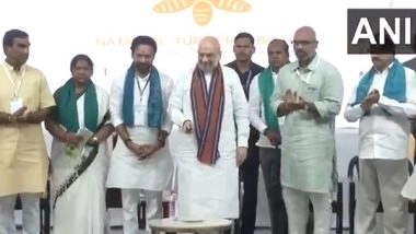 Business News | Amit Shah Inaugurates Turmeric Board Headquarters in Telangana's Nizamabad