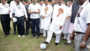 Sports News | Dharmendra Pradhan Presides over Kick-off Programme for Distribution of Footballs as Part of F4S