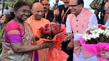 India News | President Droupadi Murmu Arrives in Bareilly Ahead of Two-day Visit to Uttar Pradesh