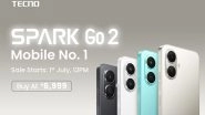 Business News | TECNO Spark Go 2 Goes on Sale July 1 -- Big on Features, Premium Design, Light on the Pocket