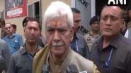 India News | J-K LG Manoj Sinha Visits Baltal Base Camp to Review Amarnath Yatra Arrangements