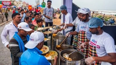 Business News | Adani, ISKCON Offer Prasad Meals to Devotees During Puri Rath Yatra 2025, Serve Devotion with Nutrition