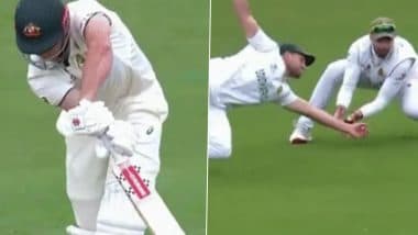 Aiden Markram Catch Video: Watch South African Cricketer Take Stunning Low Catch at Second Slip to Dismiss Cameron Green Off Kagiso Rabada During SA vs AUS ICC WTC 2025 Final