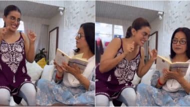 Akshara Singh Viral Video: Bhojpuri Actress Jumps on the ‘Dame Un Grr’ Song Trend With Her Mother and It’s Too Funny To Miss! (Watch Instagram Reel)
