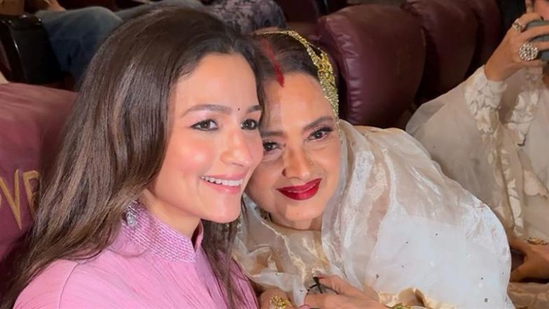 ‘There Never Was, Is or Will Ever Be Another Like You’: Alia Bhatt Pens Heartfelt Tribute to Rekha With Pictures From ‘Umrao Jaan’ Re-Release Event (See Post)