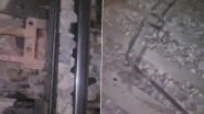 Train Accident Averted in Uttar Pradesh: Alert Loco Driver of Bareilly-Tanakpur Passenger Train Prevents Major Accident After Unruly Elements Fill Railway Track With Stones (Watch Video)