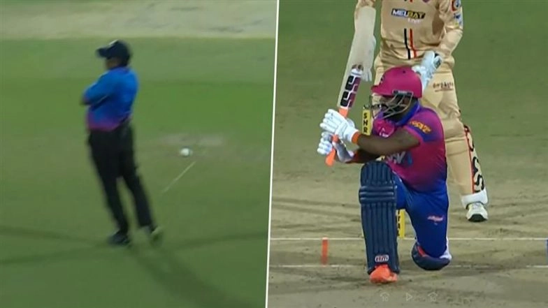 Batsman's Powerful Sweep Shot Hits Umpire During IDream Tiruppur Tamizhans vs Chepauk Super Gillies TNPL 2025 Match, Video Goes Viral
