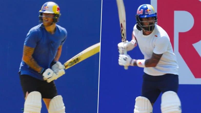 KL Rahul, Ben Stokes Participate In Red Bull's 'Ultimate Cricket Challenge' Of Hitting Targets While Batting Ahead of IND vs ENG Test Series 2025 (Watch Video)