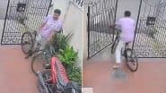 Bicycle Theft Caught on Camera in Bengaluru: Man Steals Bicycle in Broad Daylight at HAL 3rd Stage in Bangalore After Entering Residential Property, Video Surfaces