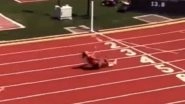 US: Hurdler Brooklyn Anderson Wins Gold by Somersaulting Through the Finish Line After Falling During 100-Meter Race at Oregon State Track and Field Championships, Viral Video Surfaces