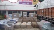 Uttar Pradesh: Truck Labelled 'On Duty Army' Caught Carrying Cannabis Worth INR 3 Crore in Mau, Smuggler Janardan Pandey Arrested (Watch Video)