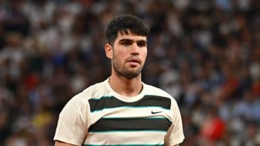 Carlos Alcaraz Enters French Open 2025 Final; Spanish Tennis Star Moves to Summit Clash After Lorenzo Musetti Retires Hurt Due to Thigh Injury