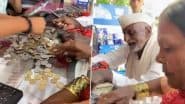 Maharashtra: Elderly Man Collects INR 1100 in a Month To Buy 'Mangalsutra' for His Wife in Chhatrapati Sambhajinagar, Jewellery Store Owner Gives It for INR 20 After Hearing Couple's Story (Watch Video)