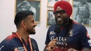 Chris Gayle's Viral Look: Turban for PBKS, Jersey for RCB Ahead of IPL 2025 Final at Narendra Modi Stadium in Ahmedabad (Watch Video)