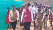 Maharashtra CM Devendra Fadnavis Visits Kawande Police Outpost in Gadchiroli; Highlights Security Boost and Development (Watch Video)