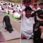 Dog Doing Yoga Video: Stray Dog Joins NDRF Personnel, Performs Yoga Asanas During Special Yoga Session in Udhampur; Heartwarming Clip Goes Viral