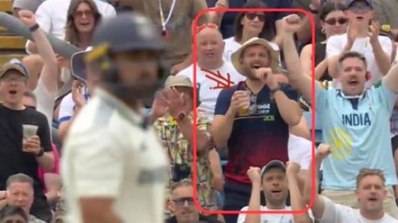 England Fan Spotted Wearing RCB Jersey in Stands During IND vs ENG 1st Test 2025 in Leeds (See Pic)