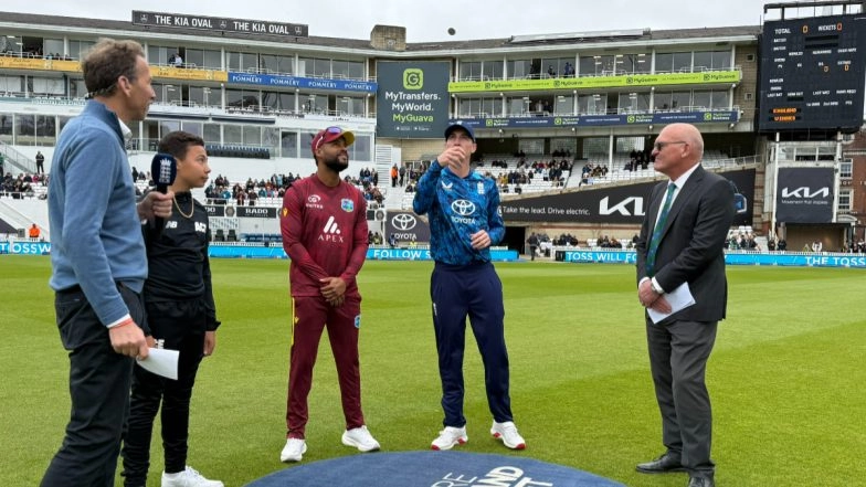 How To Watch ENG vs WI 1st T20I 2025 Free Live Streaming Online? Get Telecast Details of England vs West Indies Cricket Match on TV