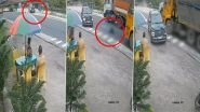 Horrific Accident Caught on Camera in Assam: Woman Killed After Being Flung by Speeding Car, Run Over by Truck in Bajali; Disturbing Video Surfaces