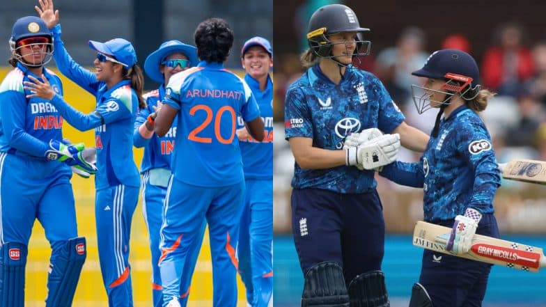 How To Watch ENG-W vs IND-W 1st ODI 2025 Free Live Streaming Online? Get Telecast Details of England Women vs India Women Cricket Match on TV