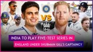 IND vs ENG 2025: New Test Era Under Shubman Gill Set To Kick Off With Five-Match Series in England