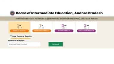 AP Inter Supplementary Results 2025 Out at resultsbie.ap.gov.in: BIEAP Announces IPASE 1st and 2nd Year Exam Results, Get Direct Link Here and Know Steps To Check Scorecards
