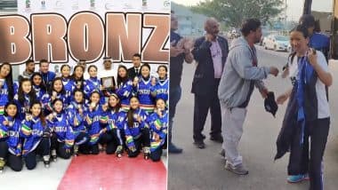 India Women’s Ice Hockey Team Wins Bronze Medal at IIHF Asia Cup 2025; Receives Heartwarming Welcome in Dehradun After Clinching First-Ever Podium Finish in Continental Competition (Watch Video)