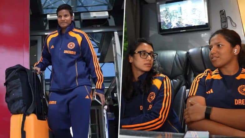 India Women’s National Cricket Team Arrives in London Ahead of IND-W vs ENG-W 2025 White-Ball Series (Watch Video)