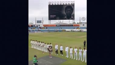 India, England Players Wear Black Armbands, Observe Silence As Mark of Respect for Late Dilip Doshi Ahead of Day 5's Play (Watch Video)