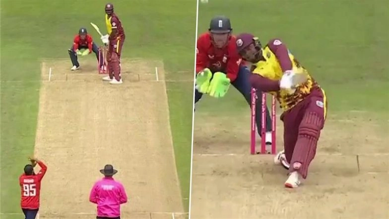Jason Holder and Romario Shepherd Smack Five Sixes Against Leg-Spinner Adil Rashid’s Over During ENG vs WI 2nd T20I 2025 (Watch Video)