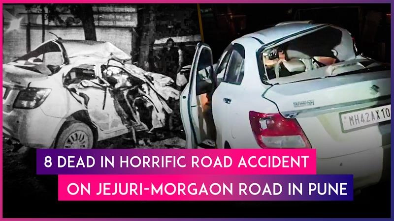 Pune Road Accident: 8 Dead After Speeding Car Rams Into People Unloading Refrigerator From Tempo on Jejuri-Morgaon Road