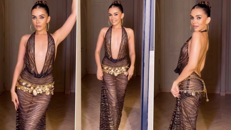 Komal Pandey Viral Video: Fashion Influencer Channels Sabrina Carpenter's 'Manchild' To Flaunt Her Glamorous Birthday Look, Watch Her Stylish Instagram Reels and Photos