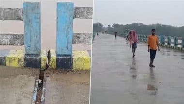 Bihar: Vehicular Movement on Kotdwara Bridge in Gaya Ji Restricted After Cracks Discovered Following Heavy Rainfall, Video Surfaces