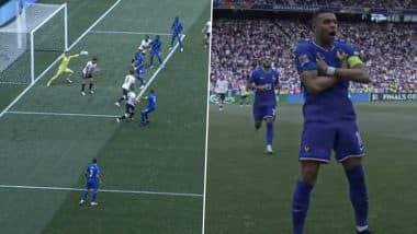 Kylian Mbappe Brace Video: Watch Star Footballer Score Stunning Goal During Germany vs France UEFA Nations League 2024-25 Third-Place Match