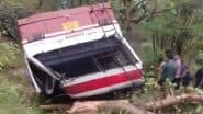 Mandi Road Accident: Bus Plunges Into 200-Feet Deep Gorge in Himachal Pradesh, 1 Dead (Watch Videos)