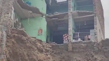Mathura House Collapse: 1 Killed, Over 12 Feared Trapped After 4-6 Houses Collapse During Excavation in Uttar Pradesh's Masani Area, Rescue Operations Underway (Watch Videos)